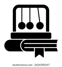 Un icono de diseño editable de la cuna de newton