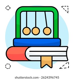 Un icono de diseño editable de la cuna de newton