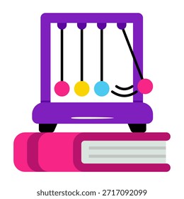 Un icono de diseño editable de la cuna de newton 