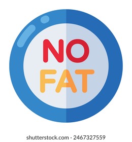 Editable design icon of no fat