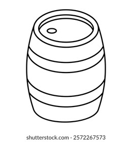 Editable design icon of oil drum