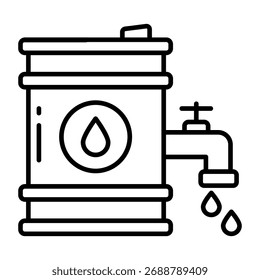 Bearbeitbares Design-Symbol der Öltrommel