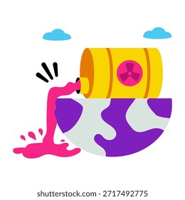 Icono de diseño editable del derrame de petróleo 