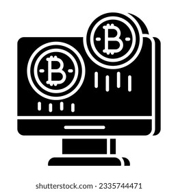 Icono de diseño editable de bitcoin en línea 