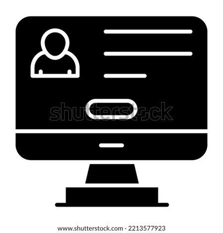 Editable design icon of online criminal record 