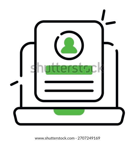 Editable design icon of online criminal record 