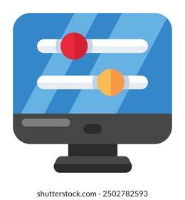 An editable design icon of online equalizer 