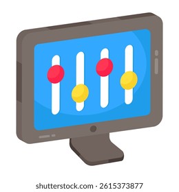 An editable design icon of online equalizer