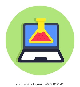 An editable design icon of online experiment