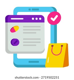 Ein bearbeitbares Design-Symbol der Online-Apotheke 
