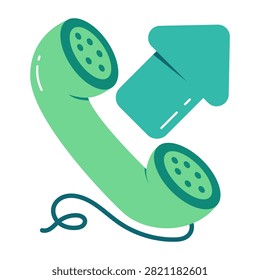 Editable design icon of outgoing call

