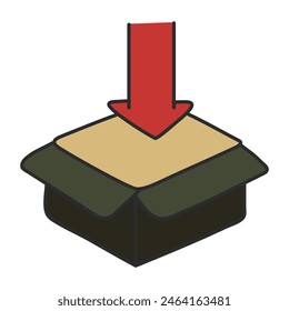 Un icono de diseño editable de embalaje 

