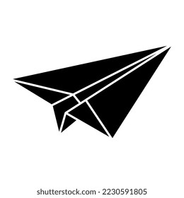 Editable design icon of paper plane