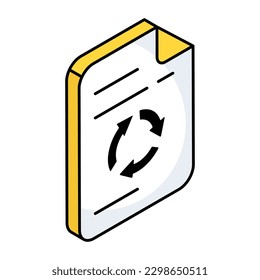 An editable design icon of paper recycling 