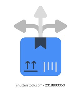 Editable design icon of parcel directions