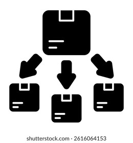 Editable design icon of parcel directions