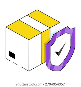 Editable design icon of parcel protection 
