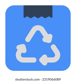 An editable design icon of parcel recycling 
