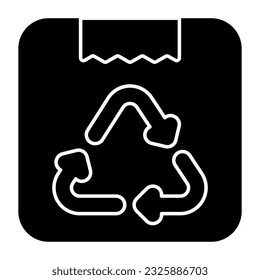 An editable design icon of parcel recycling 