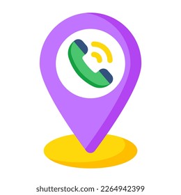 Ein bearbeitbares Design-Symbol für den Standort des Telefons 