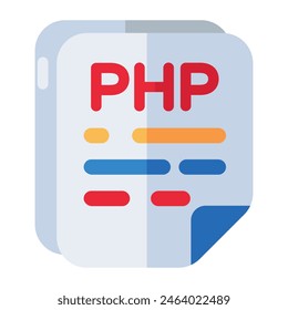 Editable design icon of php file