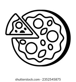 Bearbeitbare Design-Symbol für Pizza