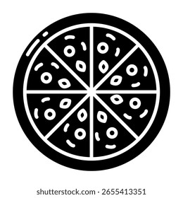 Bearbeitbares Design-Symbol der Pizza