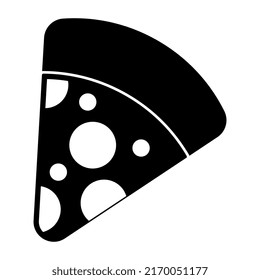 Editable design icon of pizza slice