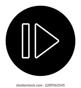 Editable design icon of play forward arrow 