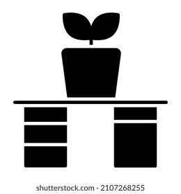 Eine bearbeitbare Design-Icon-Topfpflanze

