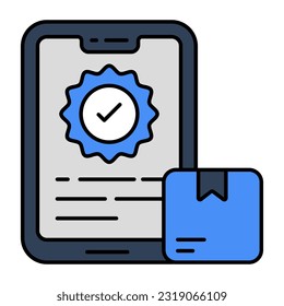 Un icono de diseño editable de paquete premium 
