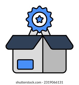 An editable design icon of premium parcel 