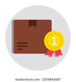 An editable design icon of premium parcel