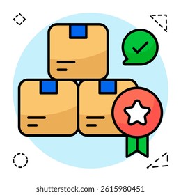 An editable design icon of premium parcel