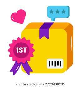 Un icono de diseño editable de paquete premium 