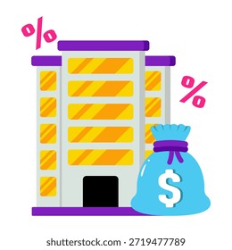 Icono de diseño editable del descuento de pago de la propiedad