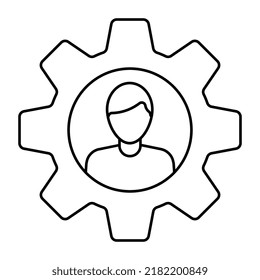 An editable design icon of resource management