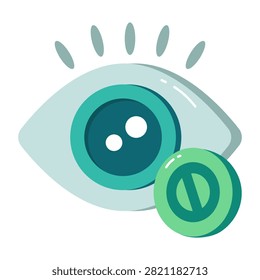 Editable design icon of restricted view
