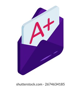 Editable design icon of result mail