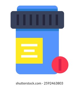 An editable design icon of sample jar