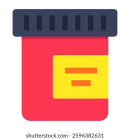 An editable design icon of sample jar