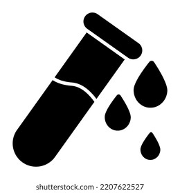 Un icono de diseño editable del tubo de muestra, aparato de laboratorio