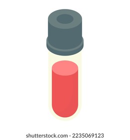 Un icono de diseño editable del tubo de muestra, aparato de laboratorio