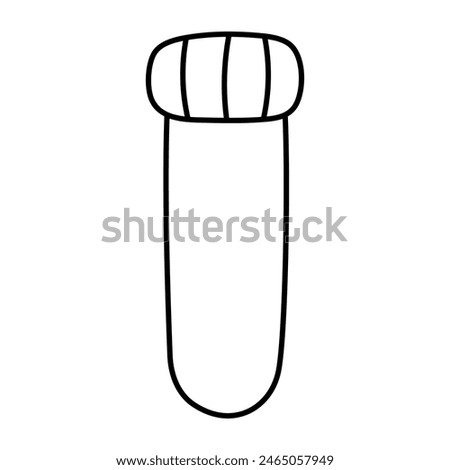 An editable design icon of sample tube, lab apparatus


