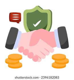 Ein bearbeitbares Design-Symbol für sicheres Geschäft 

