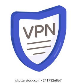 An editable design icon of secure vpn


