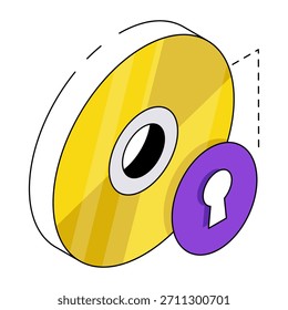 Ícone de design editável do disco de segurança