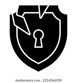 An editable design icon of security shield