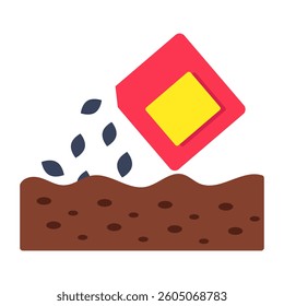Editable design icon of seeds sachet