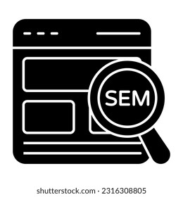 Editable design icon of sem analysis 